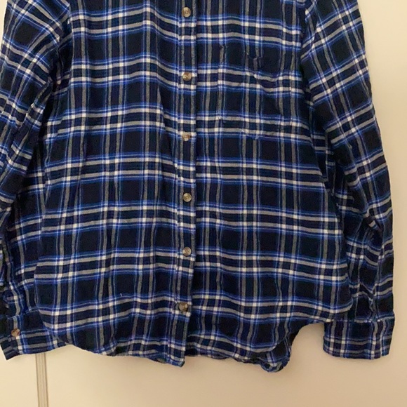 Abercrombie and Fitch blue flannel size: S - Picture 3 of 8